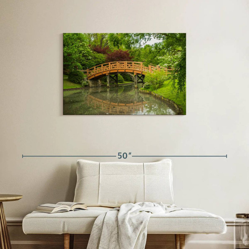 Pont de jardin japonais Sireci, H 24 po x l 36 po