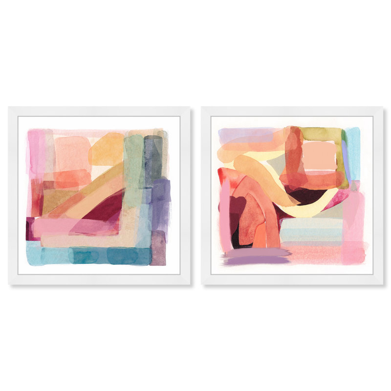«Abstract Tone», ensemble de 2 impressions encadrées, H 14 po x l 28 po