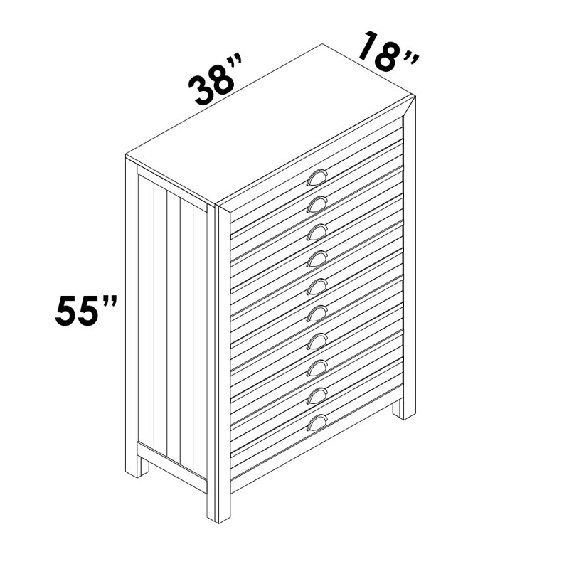 38'' W 5 - Drawer Dresser