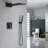 LCD Digital Shower System with 21” Rainfall Shower and Head Handheld Spray, Temperature Display-99834784