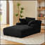Chaise longue surdimensionnée pour l'intérieur, canapé rembourré en velours côtelé moderne, aucun assemblage requis, canapé-lit confortable pour le salon et le bureau-1334171032