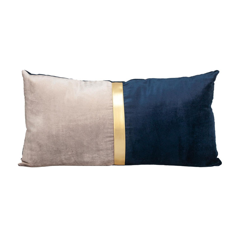 Coussin 12 "X 24", Beige/bleu
