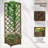 Raised Garden Bed Wood Planter with Trellis, Carbonized-1787713691