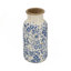 Vase en céramique bleu et blanc avec motifs floraux traditionnels-1564856356