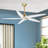 Chanille 5-Blade Solid Wood Ceiling Fan with LED Light and Remote Control-1492052468-1492052469-1492052466