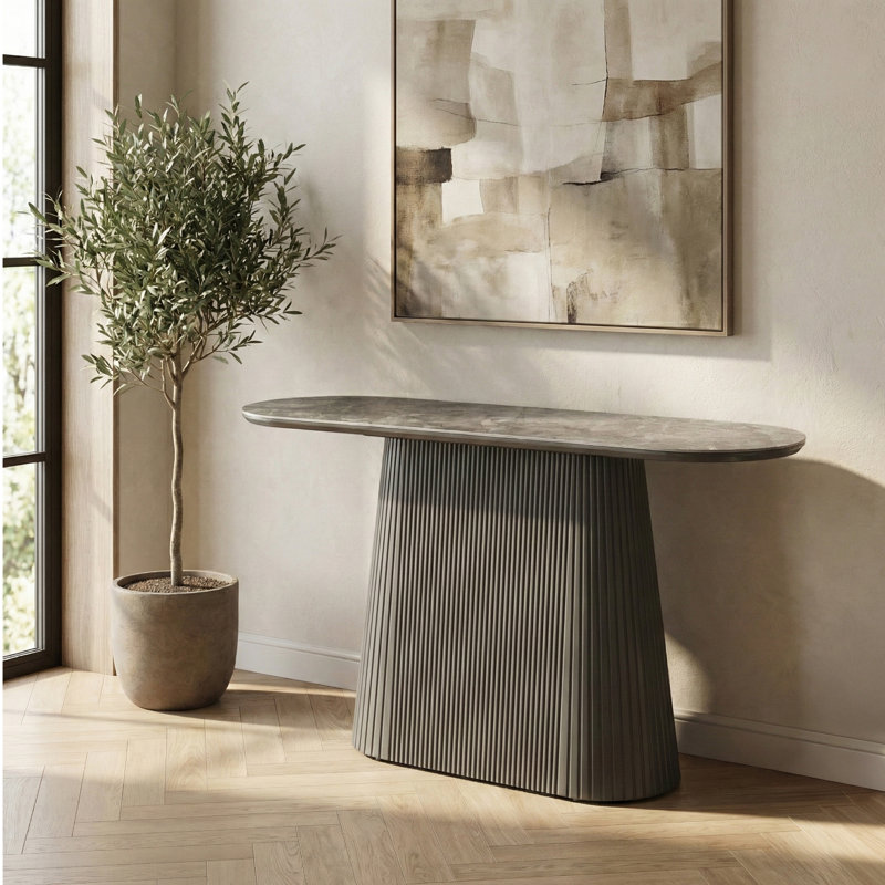 Decie 140cm Stone Top Console Table