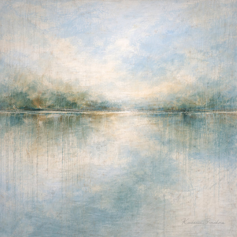 Blue Prairie Wrapped Canvas Wall Art, 20"W x 20"H x 1.5"D