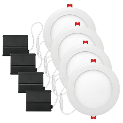 Slimline White Ultra 6" Slim Profile Recessed Lighting Kit