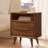 Cura American Black Walnut Wood Nightstand