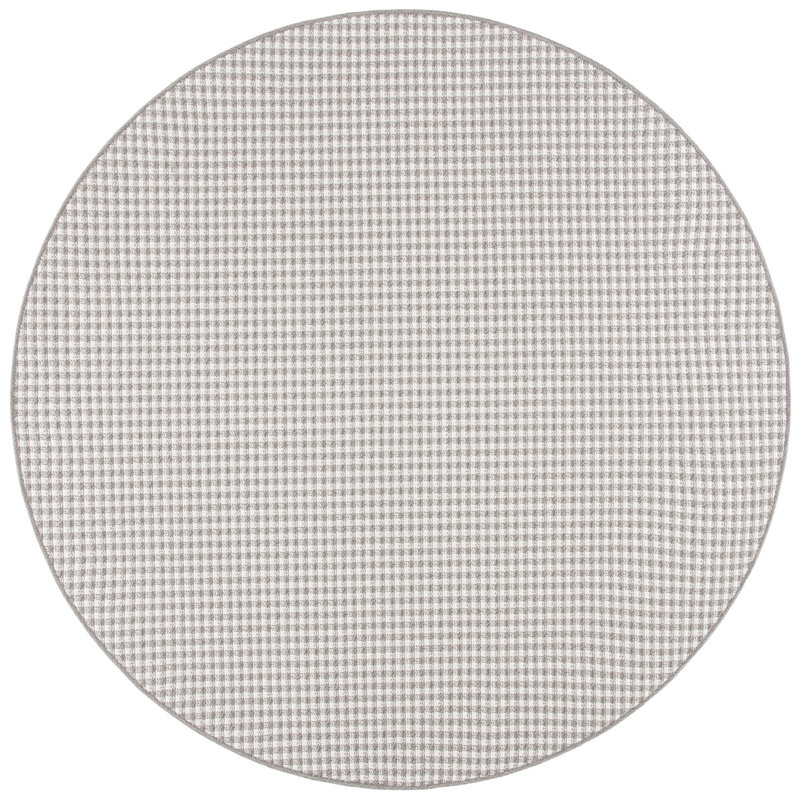 Bhavik 200 Performance Solid Colour Indoor/Outdoor Area Rug, Round 6'7"
