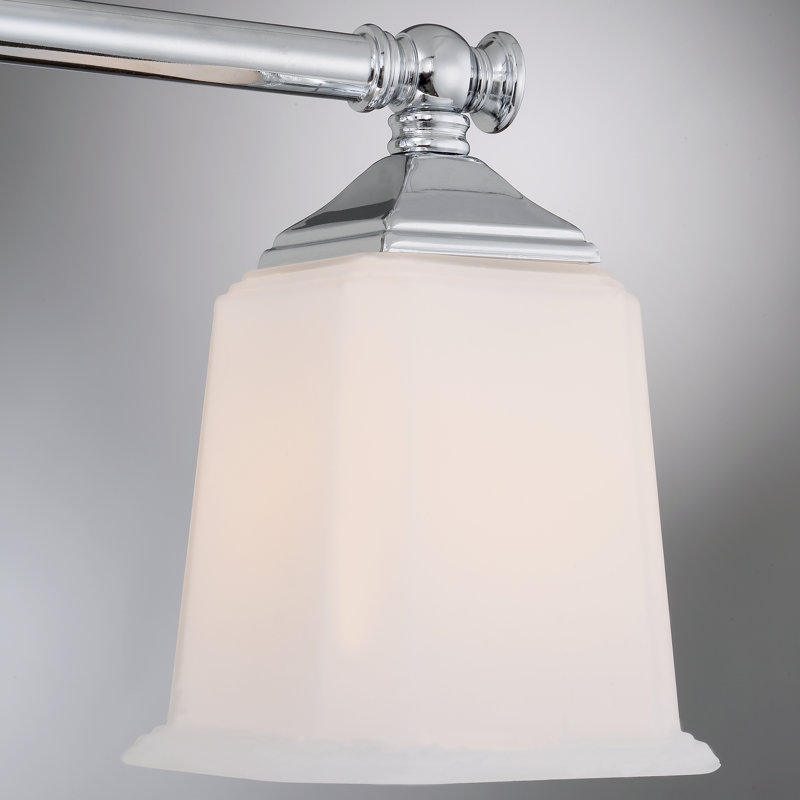 Bima 4 - Light Dimmable Vanity Light, Opal Etched, Polished Chrome