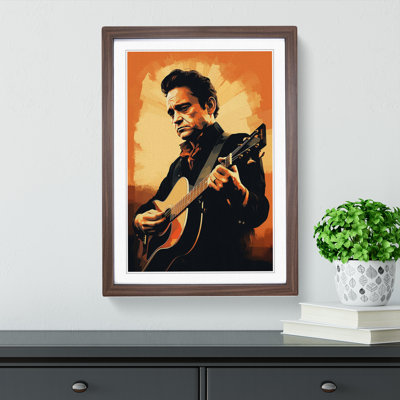Johnny Cash Digital - Framed Print