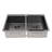 Modern Rectangular Stainless Steel Double Bowl Drop In Kitchen Sink With Drainage Grids-103564973