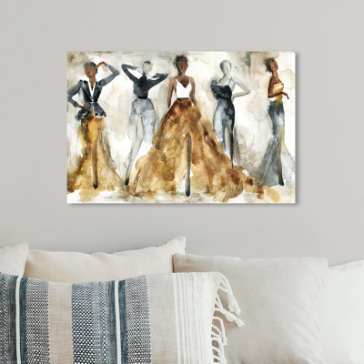 «Fashion and Glam Dancing All Night Dress», reproduction d'impression sur toile