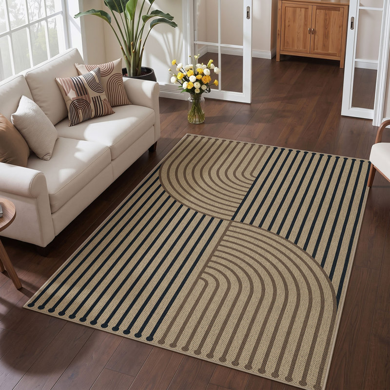 Tapis tissé antidérapant en jute