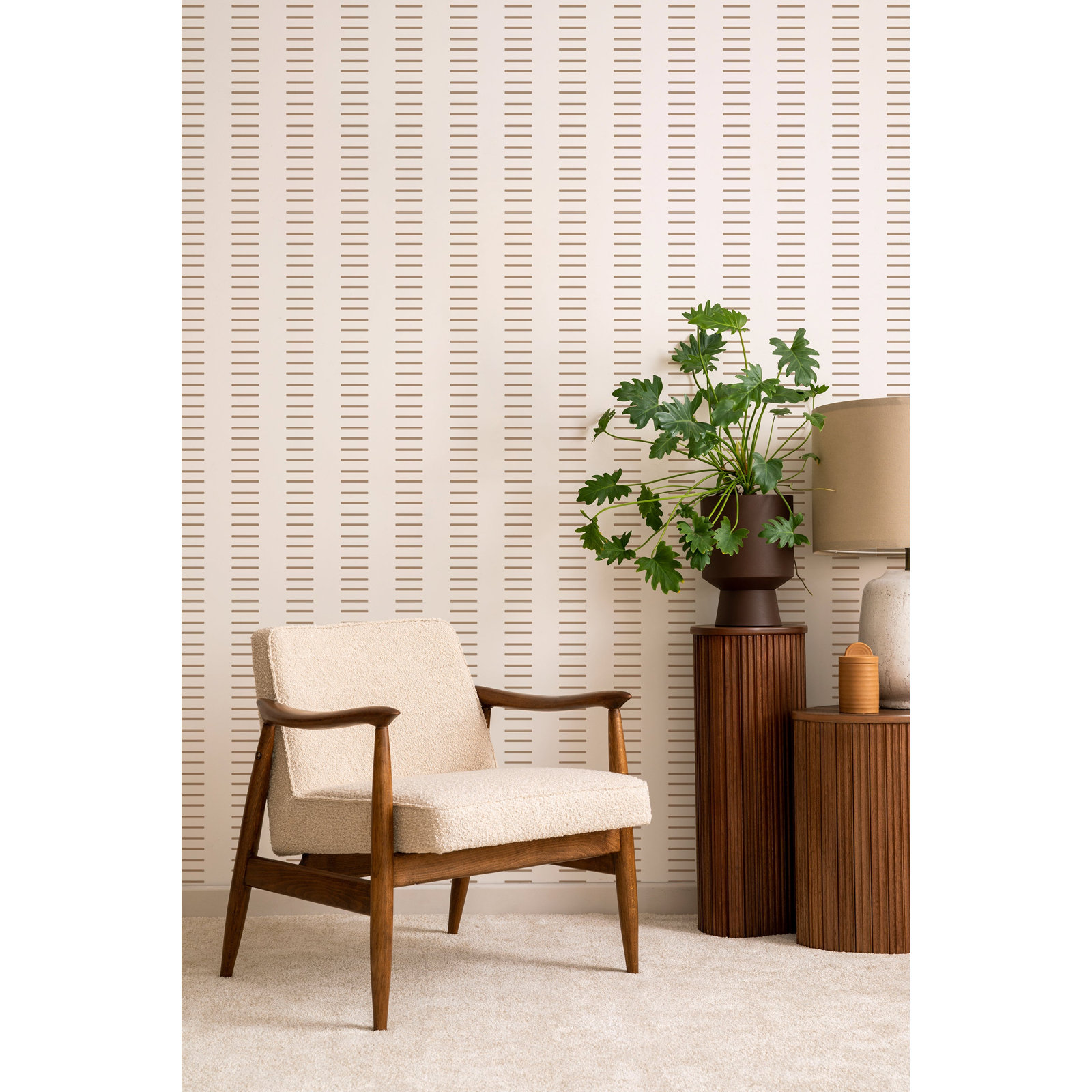 Mrs Paranjape Papers Mrs Paranjape Self-Adhesive Wallpaper, Truly Taupe, Non-pasted, Paper