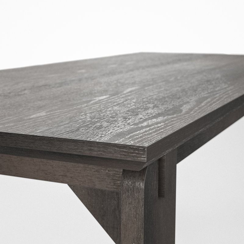 Table de salle à manger 84 po 100% pin massif au fini noyer noir