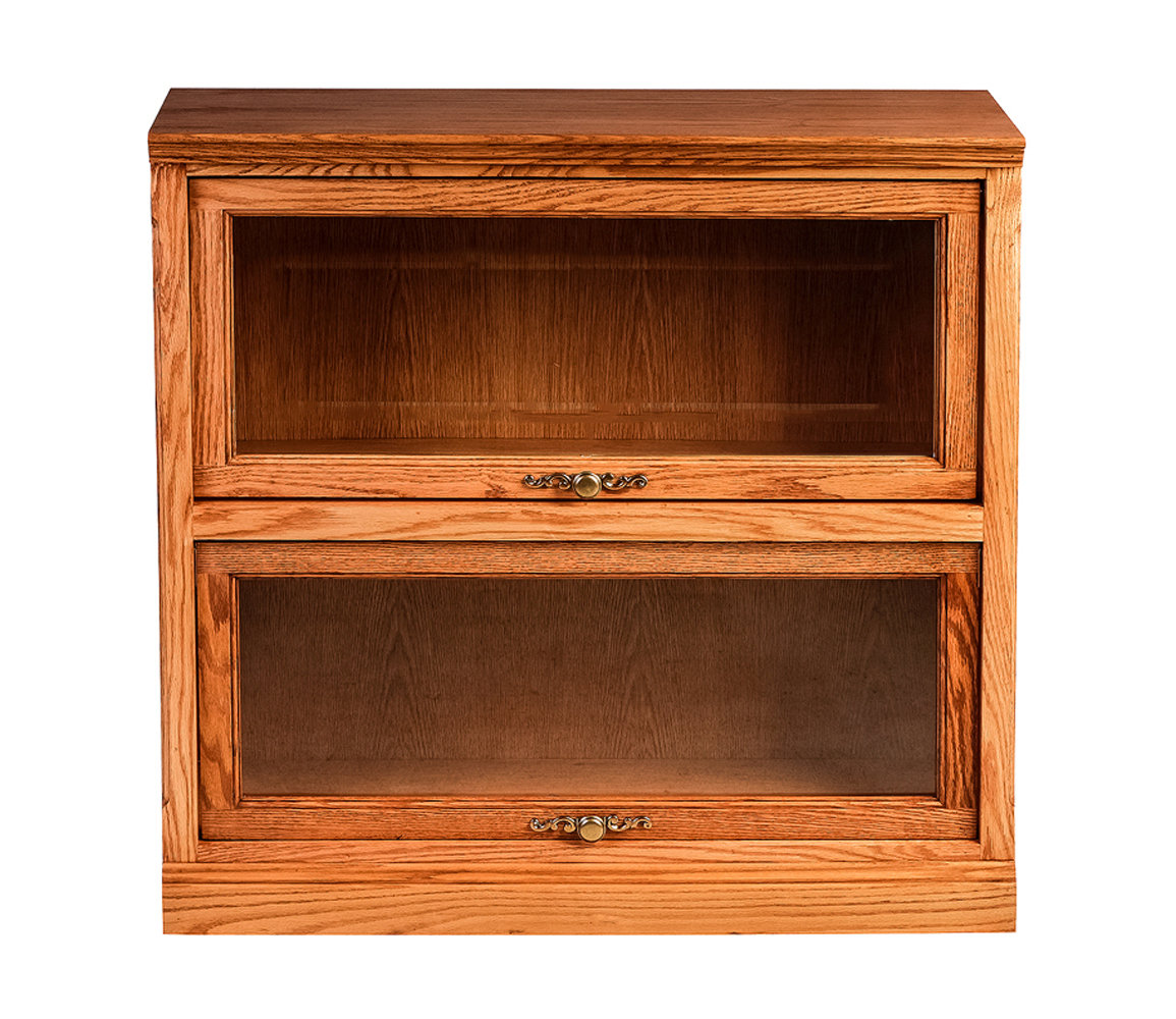 Mobley Barister Storage Bookcase Loon Peak Color Spice Alder Size 2 Shelves 35 H x 36 W x 13 D