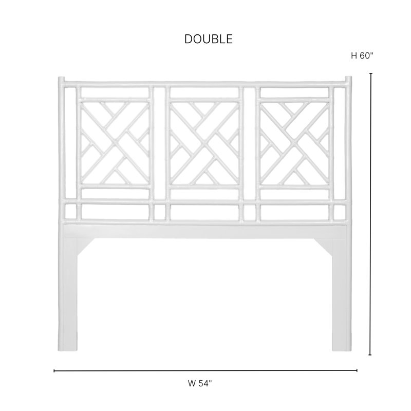 Chippendale Open-Frame Headboard, Celery Green, Full
