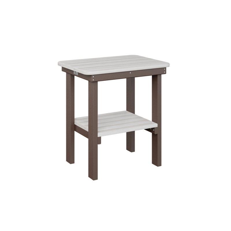 Berlin Gardens Rectangular End Dining Table, Chocolate Brown, Seashell