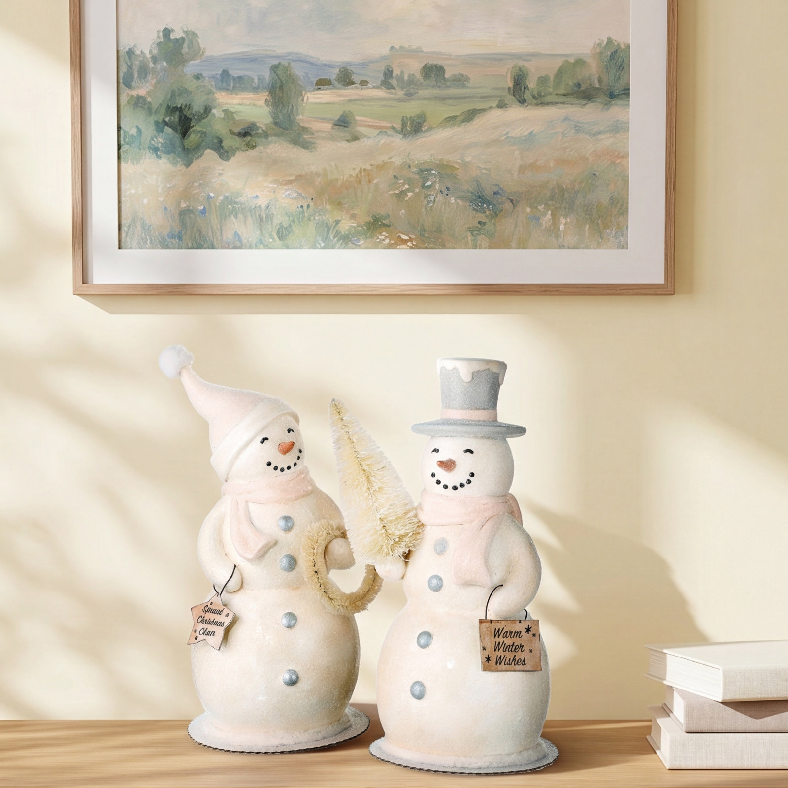 2-Piece Frosty Snowman Tree Accent Set