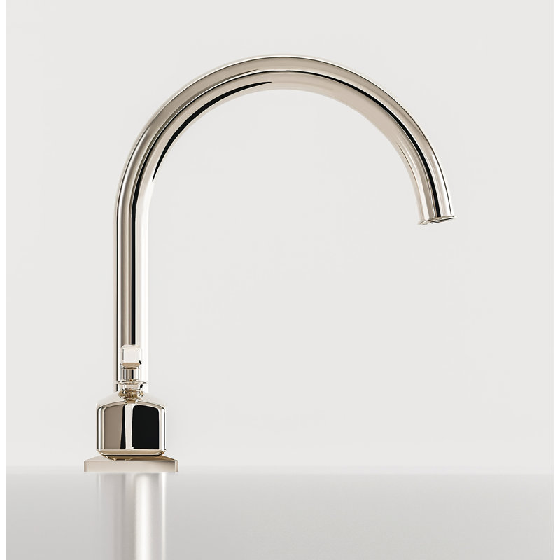 Apothecary Widespread Lavatory Faucet with Drain Assembly, Polished Nickel, Lever