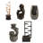 Decorative 4-Tier Cascading Hand Painted Outdoor Water Fountain with LED Light