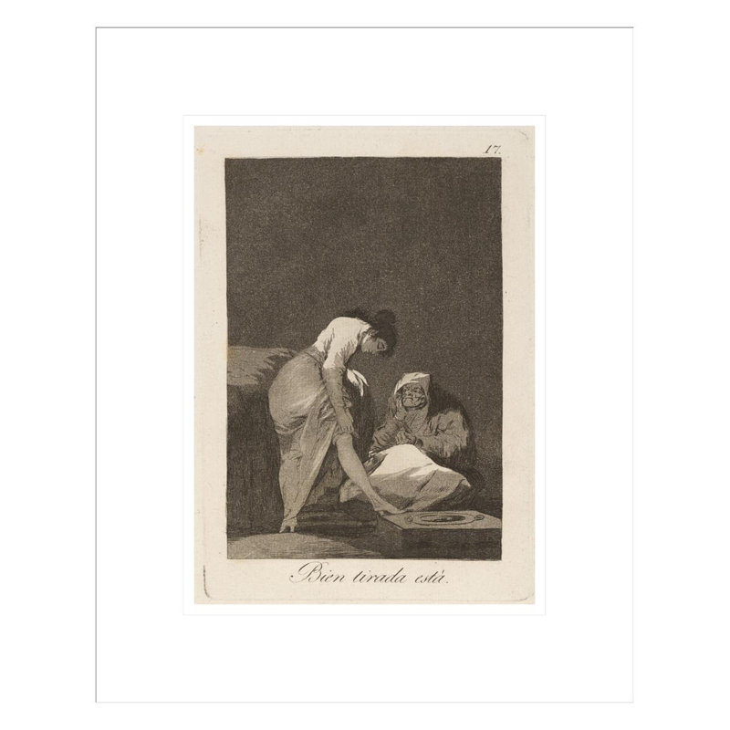 Bien tirada está. (Elle est joliment tendue.) Par Francisco de Goya - Impression sur toile, 16,75 po H x 13,51 po L