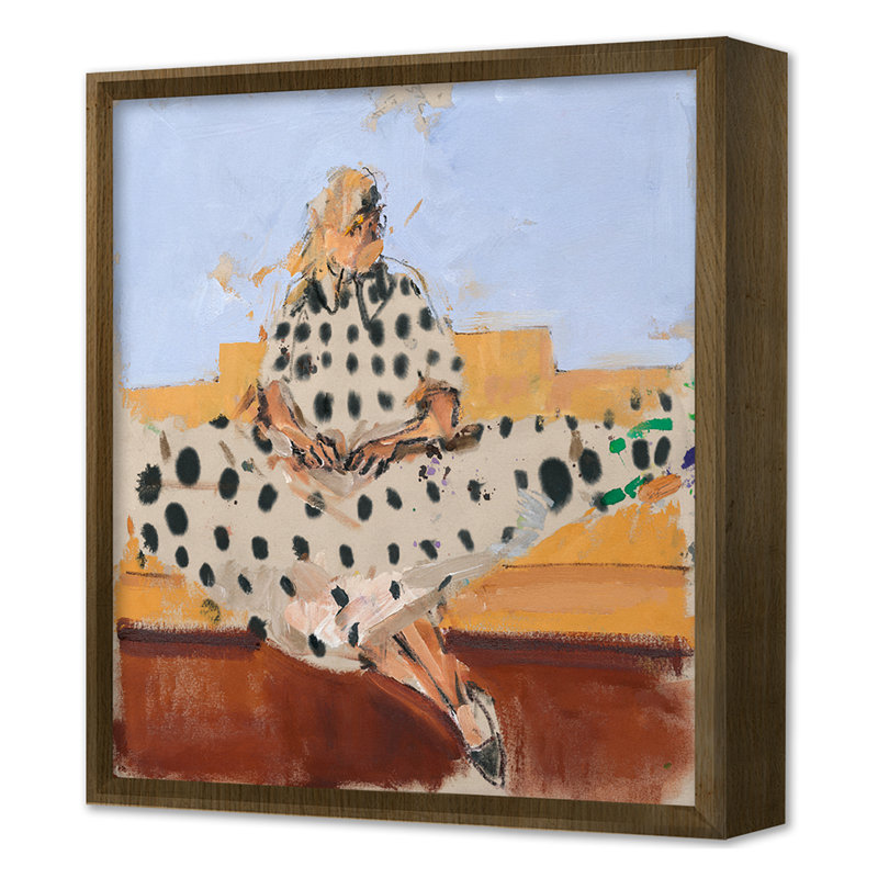 Polka Dot Print by Ngo, PC, Gold Single Picture Framed, 21'' H x 18'' W