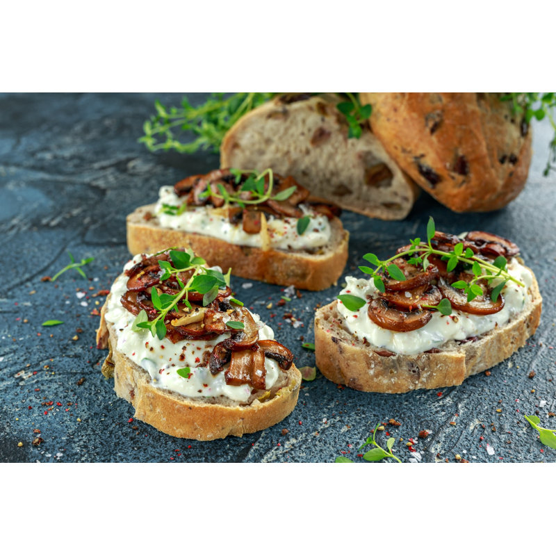 Garlic Mushroom Toast by DronG - Wrapped Canvas Print, 30cm H x 46cm W