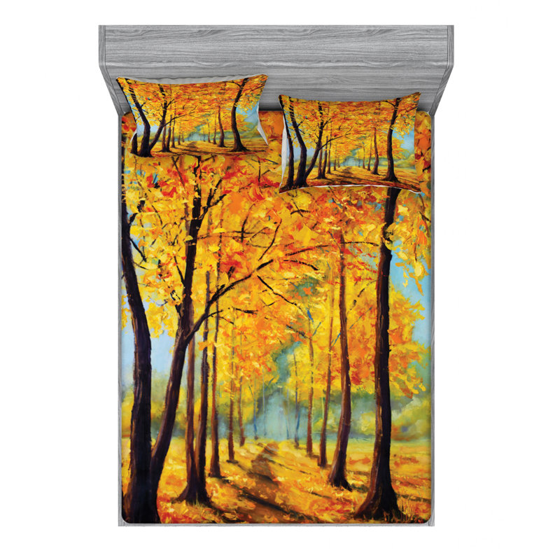 Microfiber Sheet Set, Queen Sheet Set with Fitted Sheet