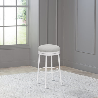 Azharul Swivel Upholstered Counter Stool with Metal Frame