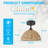 9.2" 1-Light Boho Natural Hemp Rope Semi Flush Mount Light,For Living Room, Kitchen, Hallway(Bulb Not Include)