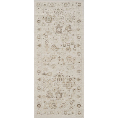 Abani Rugs Traditional Distressed Floral Beige Area Rug