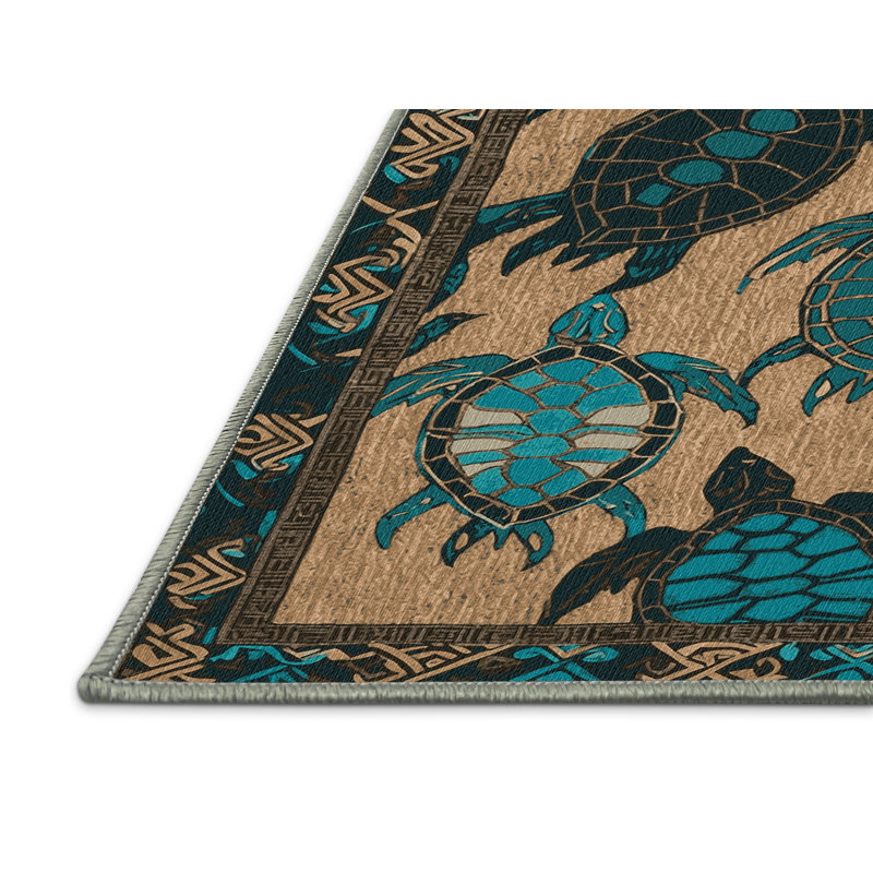  Tapis lavable Hawaiian, Rectangle 7 pi x 9 pi