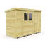 11ft x 4ft Pent Shed - Single Door with Windows
