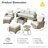 Carolle 8-Piece Outdoor Patio Furniture All-Weather 7-Person PE Wicker Outdoor Conversation Set, Patio Couch Swivel Rocker Chairs With Solar Powered Coffee Tables For Backyard,Poolside,Deck-2103426058