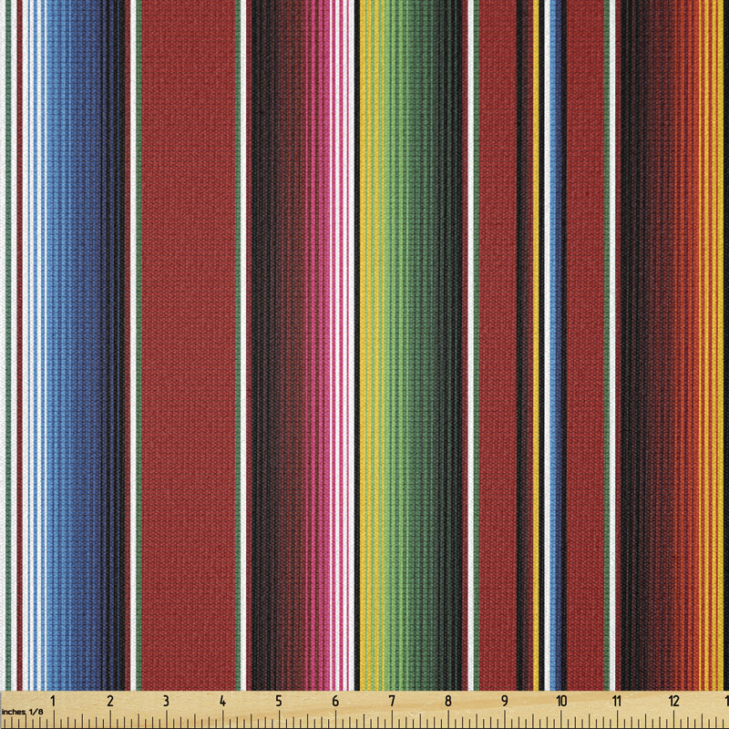 Degracia Mexican Serape Colourful Stripes Multi-Purpose Fabric