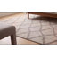 Tapis gris à motif géométrique moderne en laine noué à la main gris-11331230