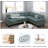 4-Piece Calico Sectional Sofa-1758475678