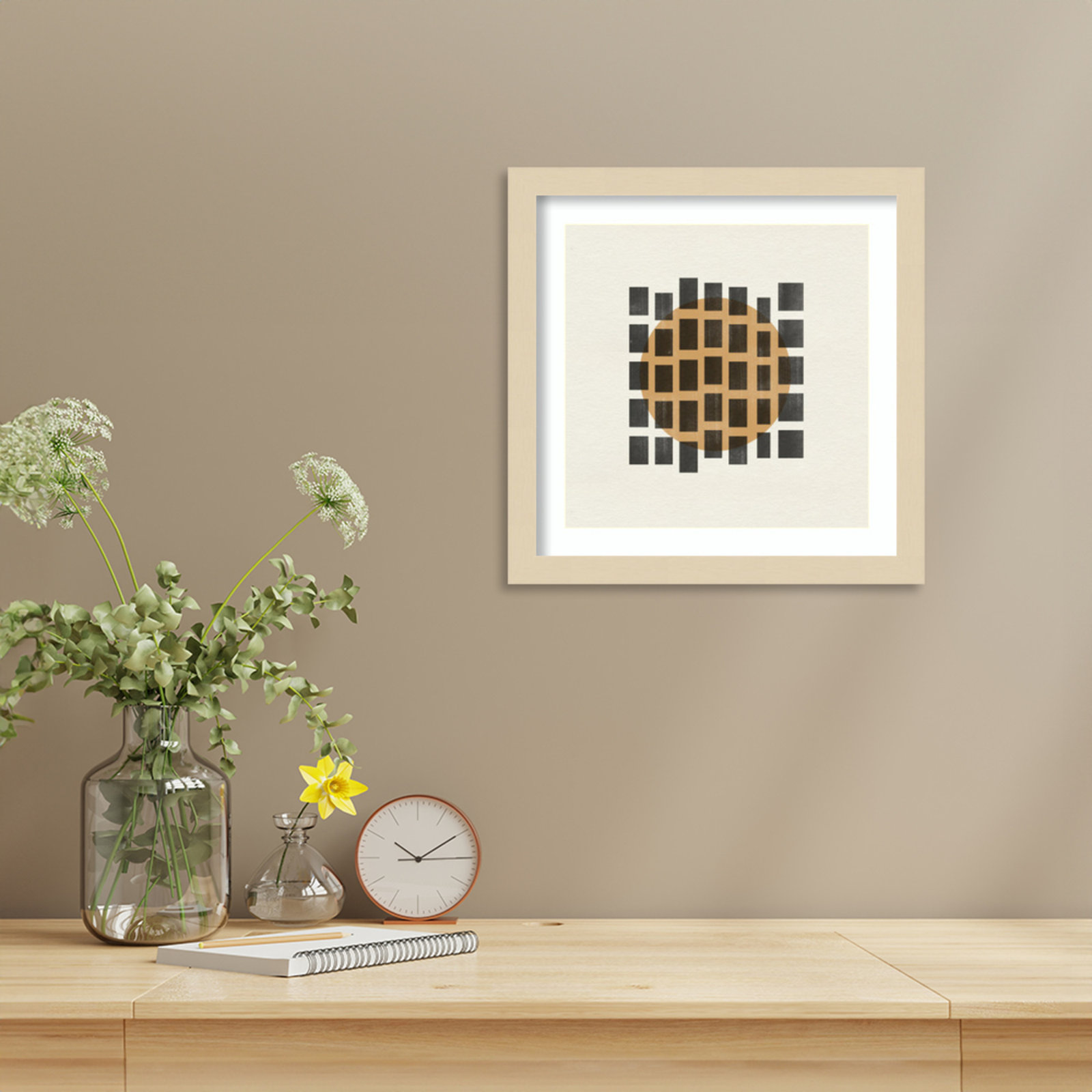 Giese "Paper Object No. 8" Print, Brown, 13" H x 13" W