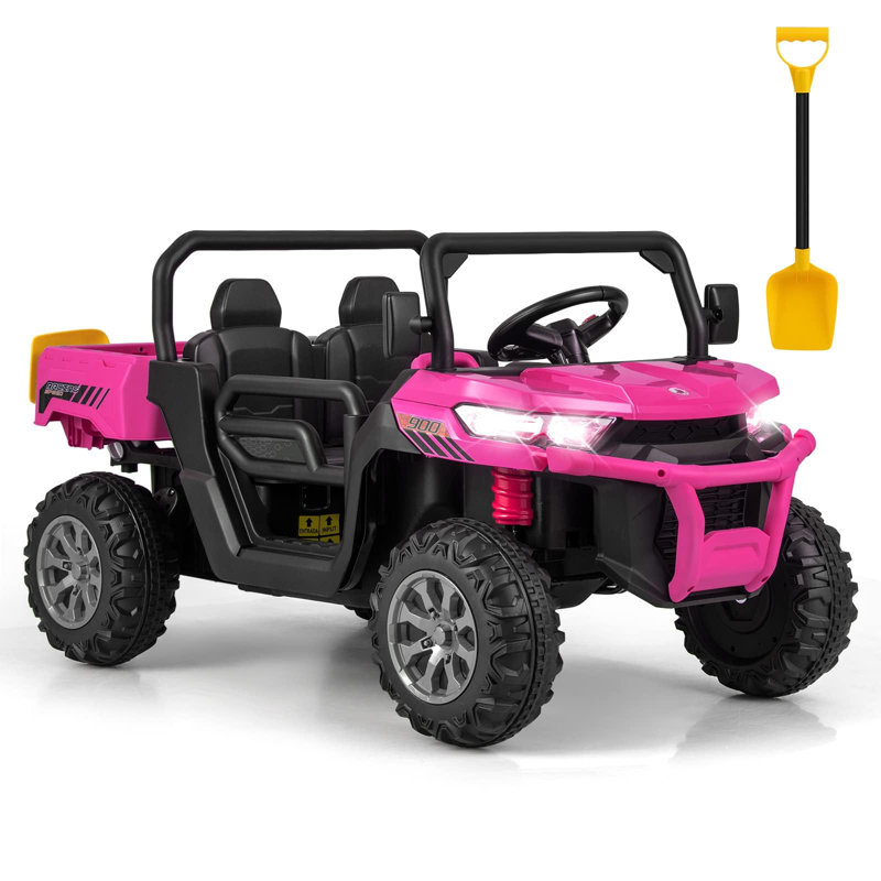 Homdox 24V 2 Seater All-Terrain Vehicles Battery Powered Ride on Toy with Remote Control, Pink
