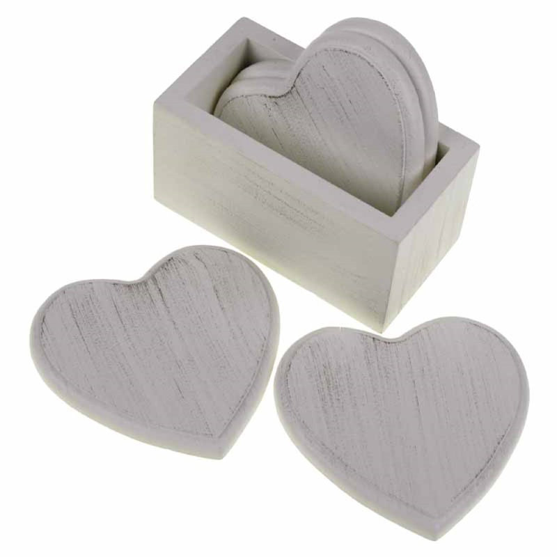 Wood 4 Piece Coaster Set