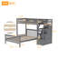 Lit mezzanine simple au-dessus d'un lit double avec escalier-1104944883