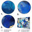 Décoration murale abstraite bleue et dorée «I» - fractales en métal-269956450