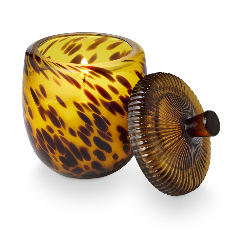 Bougie en verre Woodfire