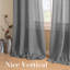 Linen Blend Semi-Sheer Soft Privacy Curtain Grommet 2 Panels-1267717057-1267717054