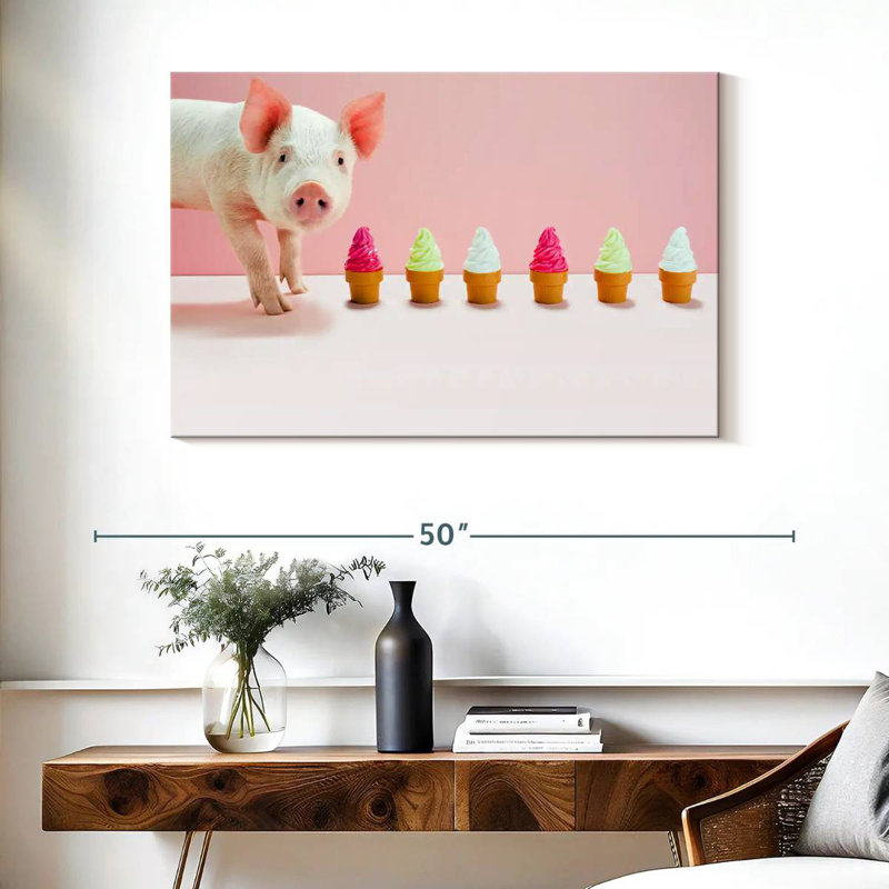 Brampt Pig And Sundaes, 26" H x 39" W