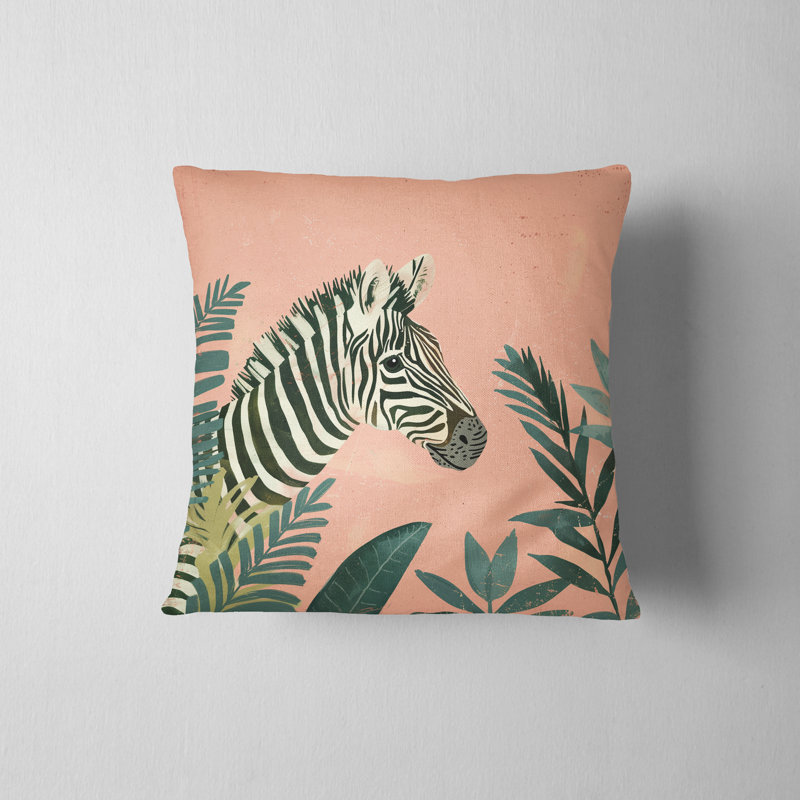 Pastel Jungle Reversible Pillow Cover, 18"H x 18"W