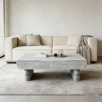 Table basse avec plateau en bois gris